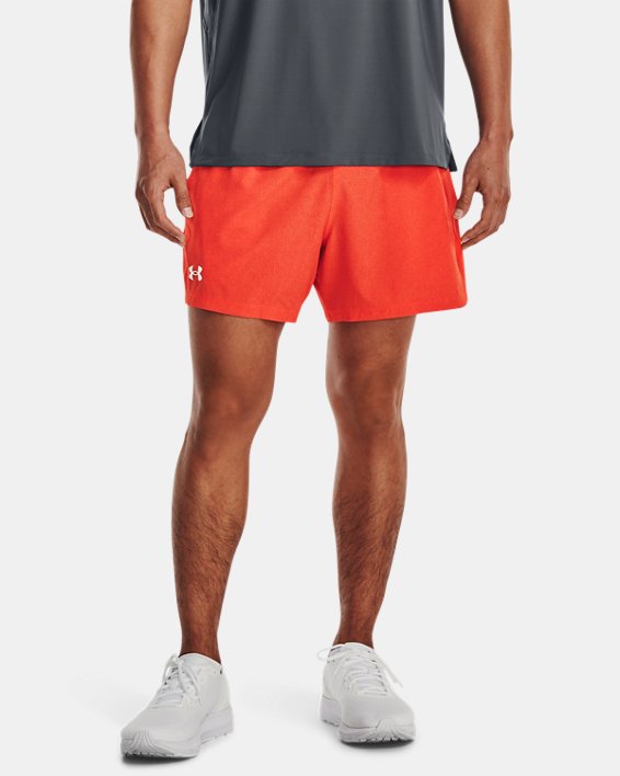 Men's UA SpeedPocket 5" Shorts, Orange, pdpMainDesktop image number 0